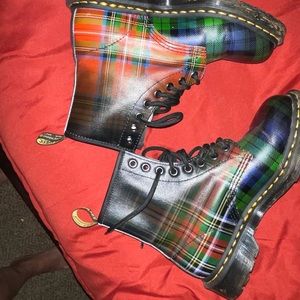 Dr Marten Plaid 1460 leather tartan lace up